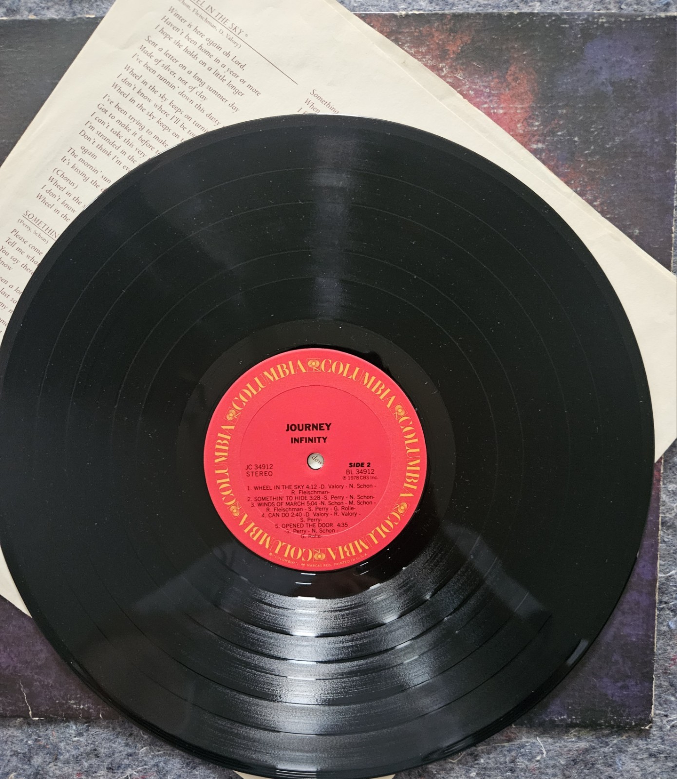 Journey ‎ ~ Infinity ~LP Columbia ‎– JC 34912 1978