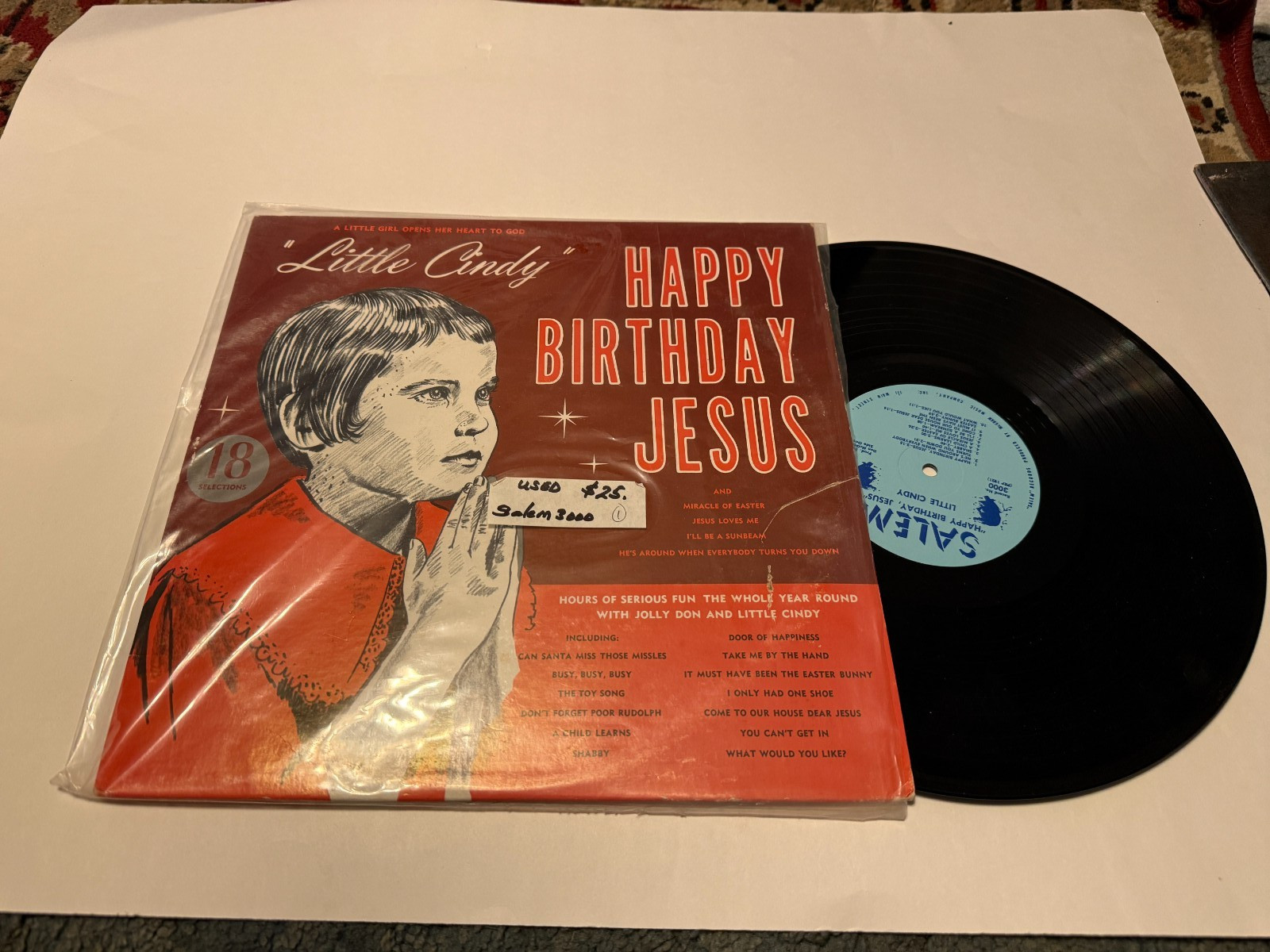 Weird Christmas LP Little Cindy – Happy Birthday, Jesus LP ~ John Waters