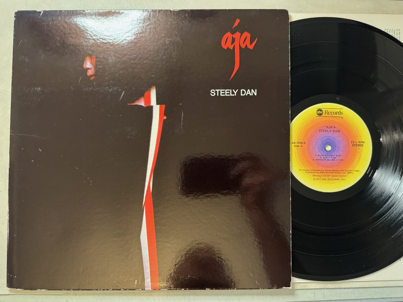 Steely Dan – Aja (LP, Album, Kee) 1977 ABC Records AB 1006