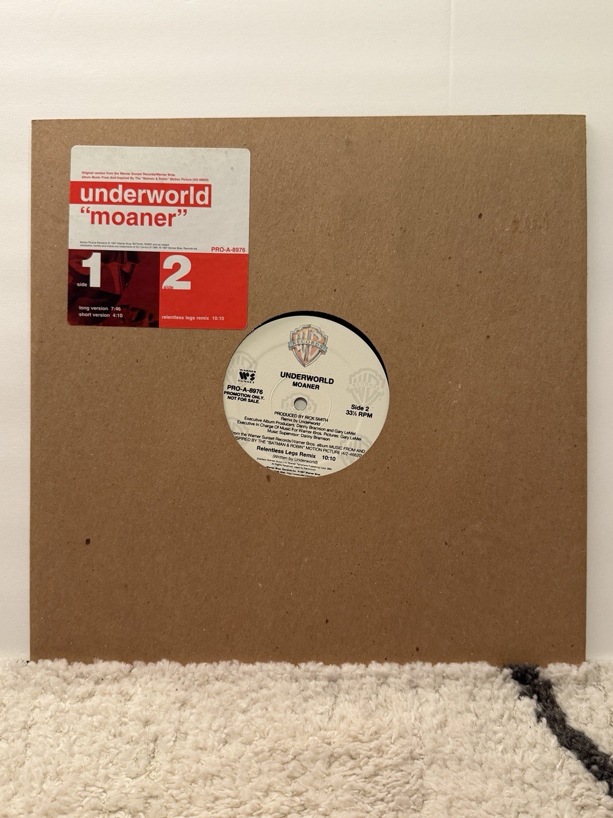 Underworld Moaner 12” Promo Vinyl PRO-A-8976 Batman & Robin OST Warner 1997