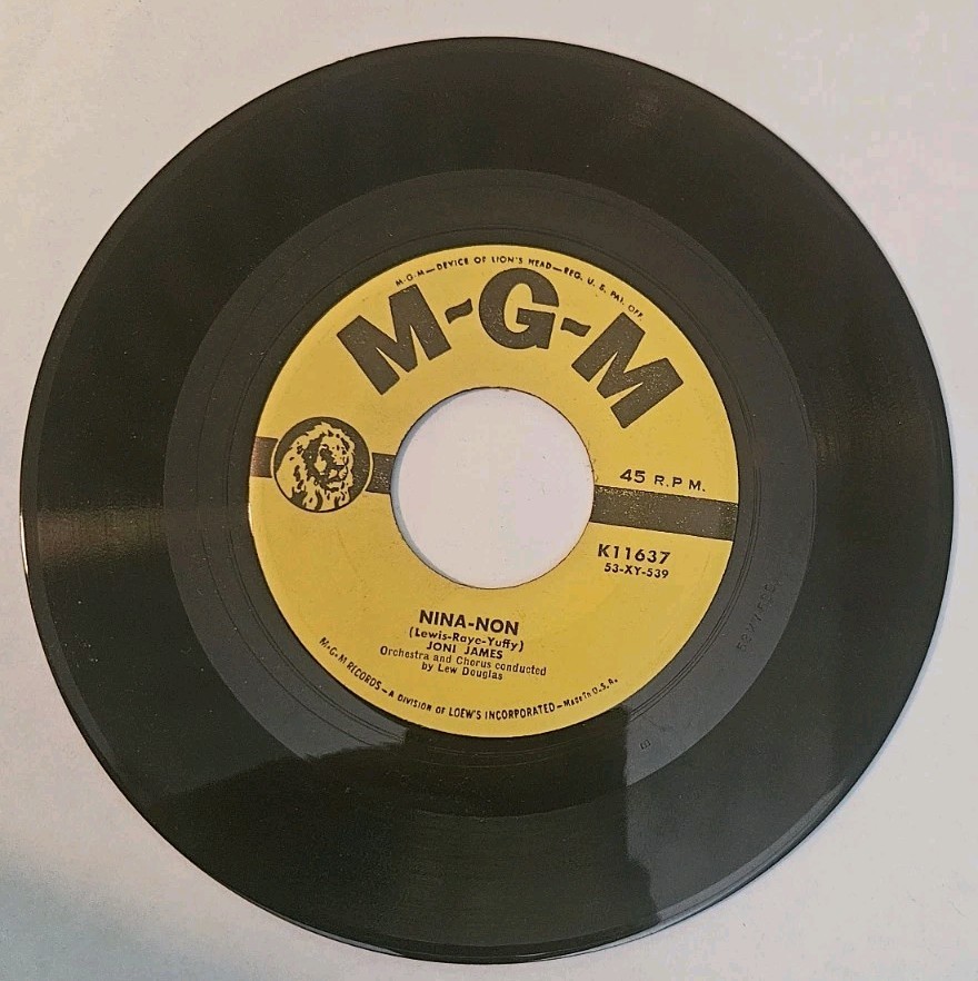 Christmas 45 Joni James “Christmas and You / Nina-Non” MGM K11637