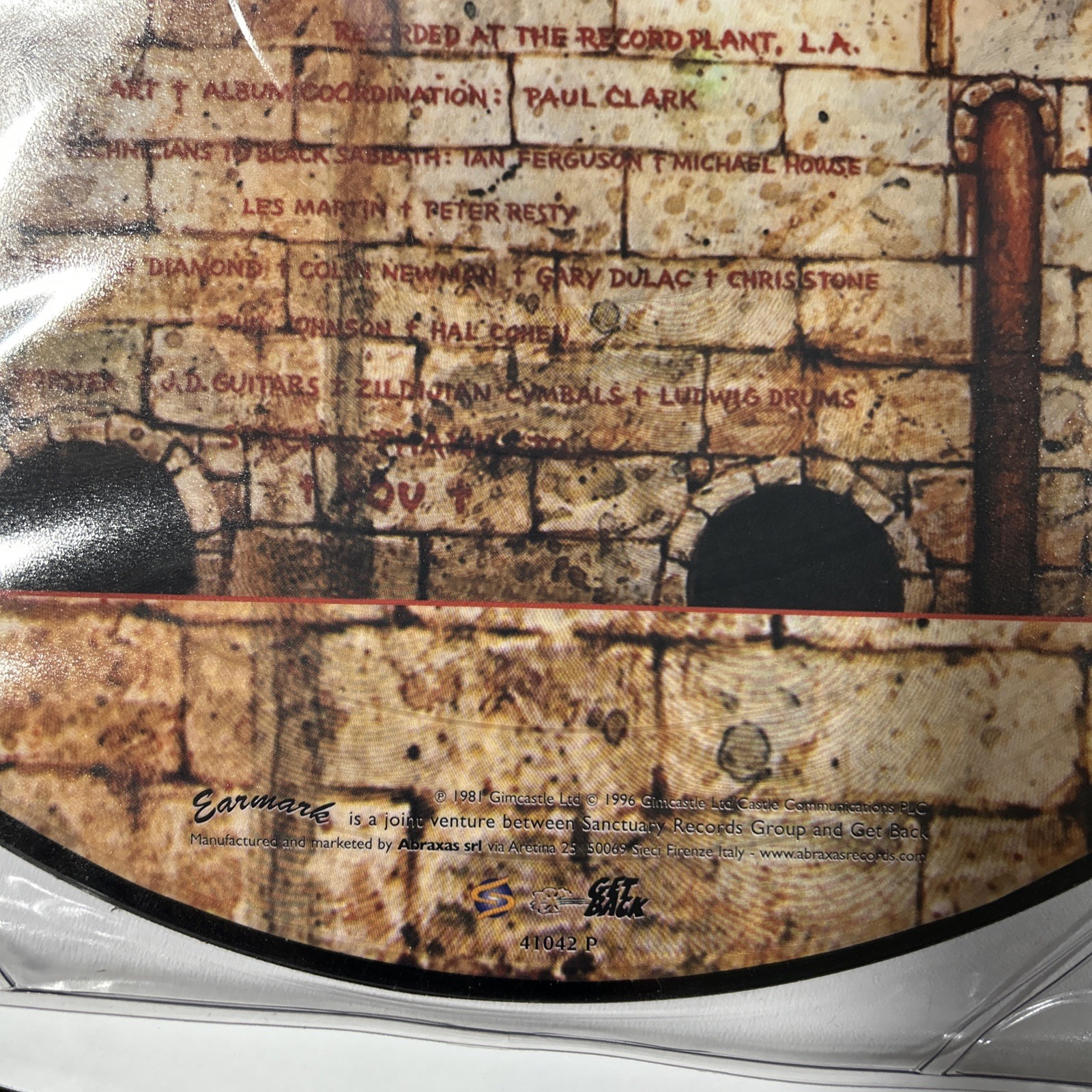 Black Sabbath Mob Rules LP 2006 Earmark 41042P Picture Disc Italy Heavy Metal