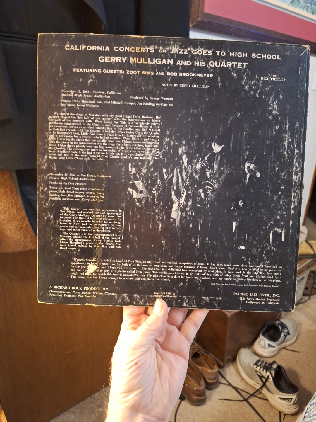 Gerry Mulligan – California Concerts 1955 Pacific Jazz Records LP-1201 Promo EX