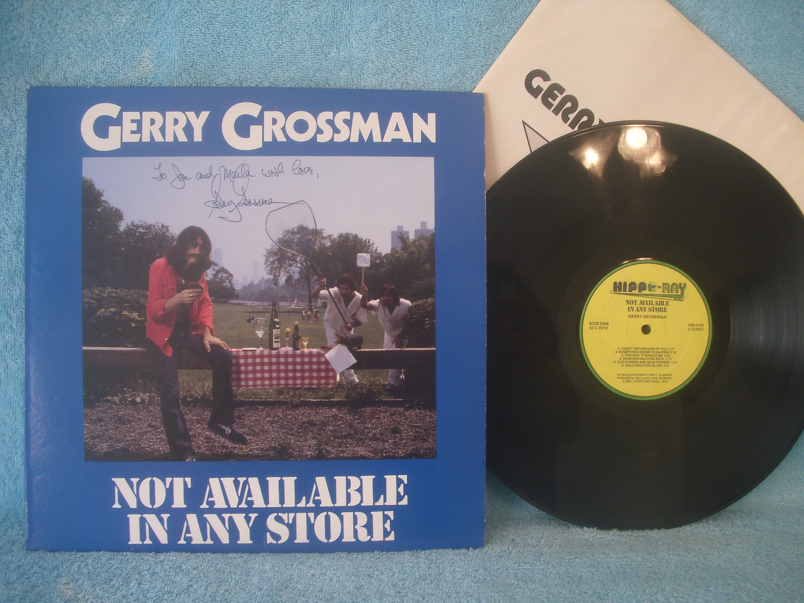 Gerry Grossman, AUTOGRAPHED, Not Available In Any Store, Hippo-Ray HR 1114, 1981