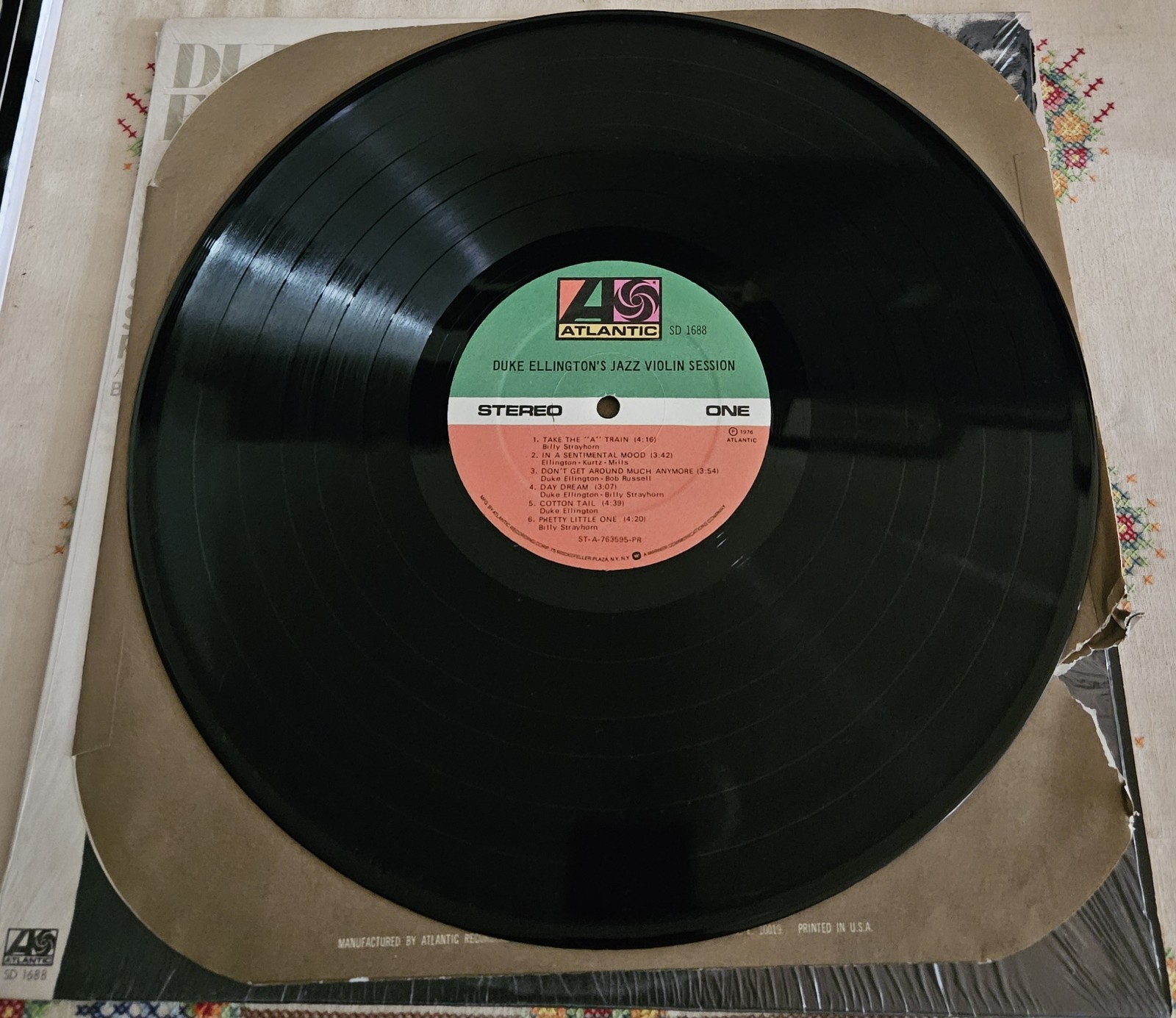 Duke Ellington’s Jazz Violin Session LP Vinyl Atlantic 1976 SD 1688