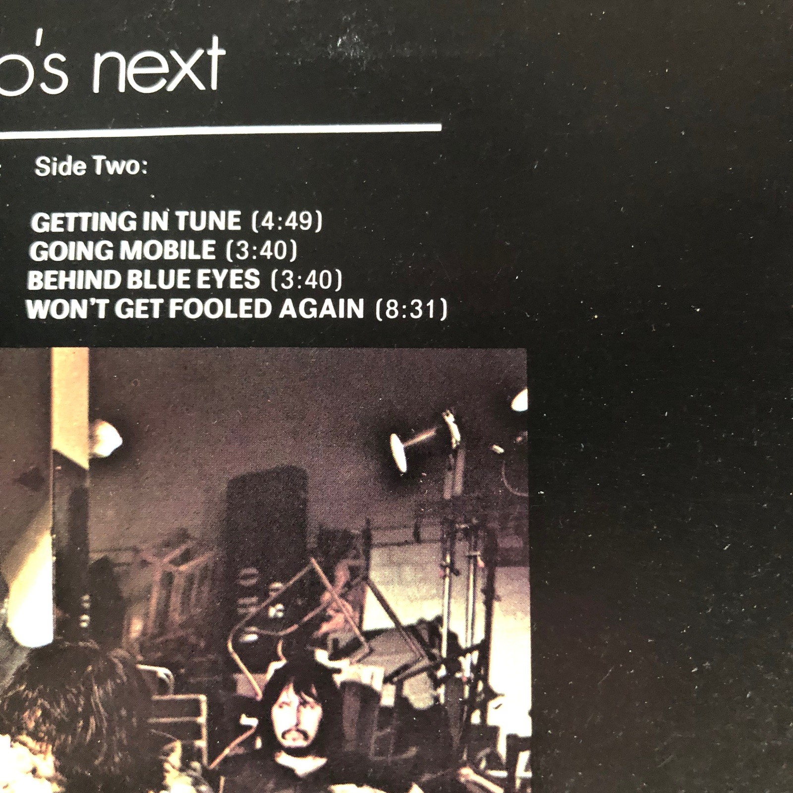 LP VINYL THE WHO ALBUM WHO’S NEXT UK 1ST PRESS TRACK 2408 102 1971 A1/B2 NM-/EX+