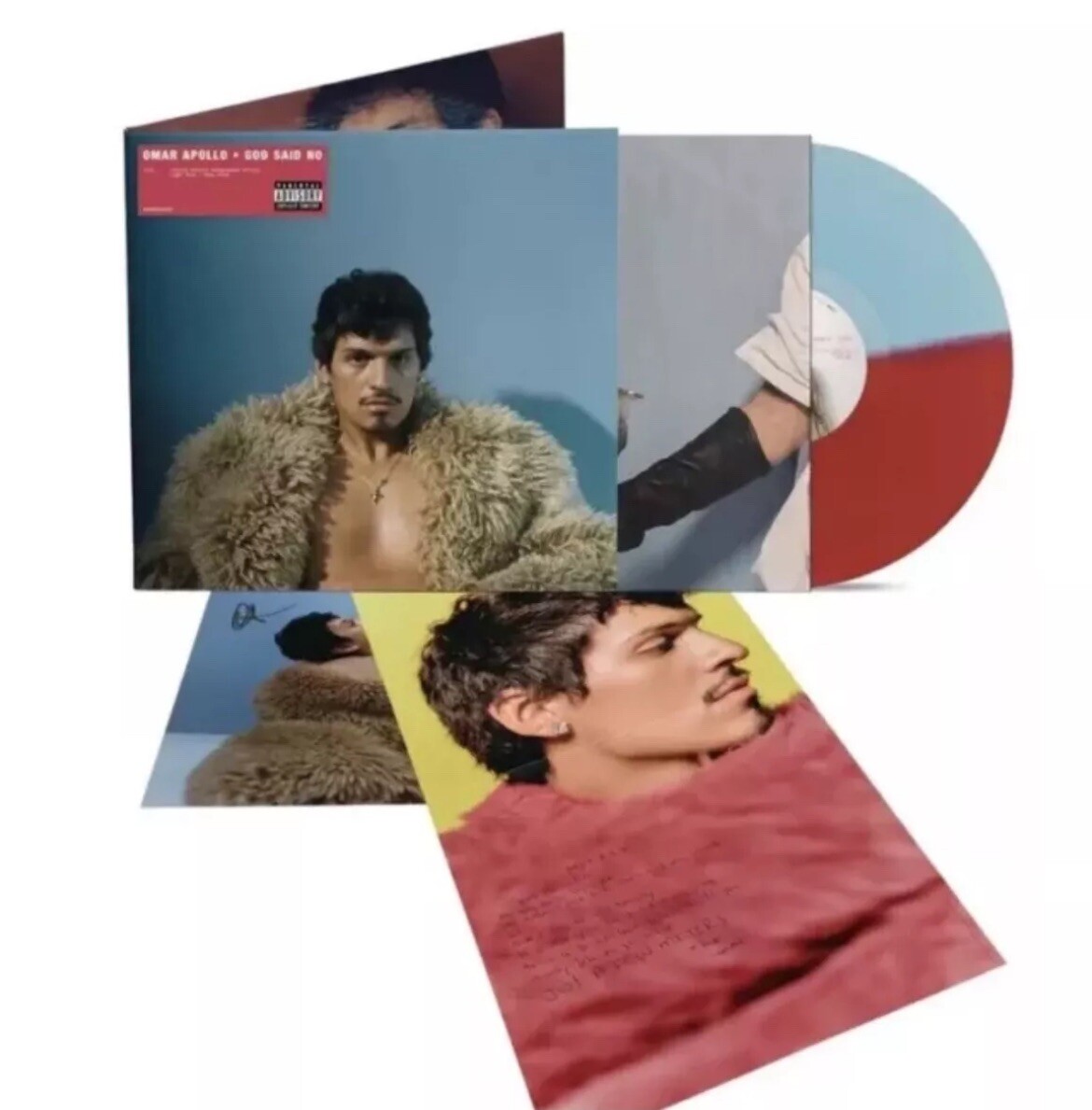 Omar Apollo God Said No vinyl record w/ Signed print Sealed color Autographed