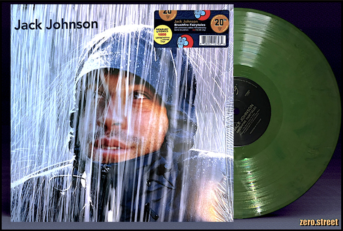 JACK JOHNSON Brushfire Fairytales LP on GREEN COLOR VINYL New SEALED Kelp /1000