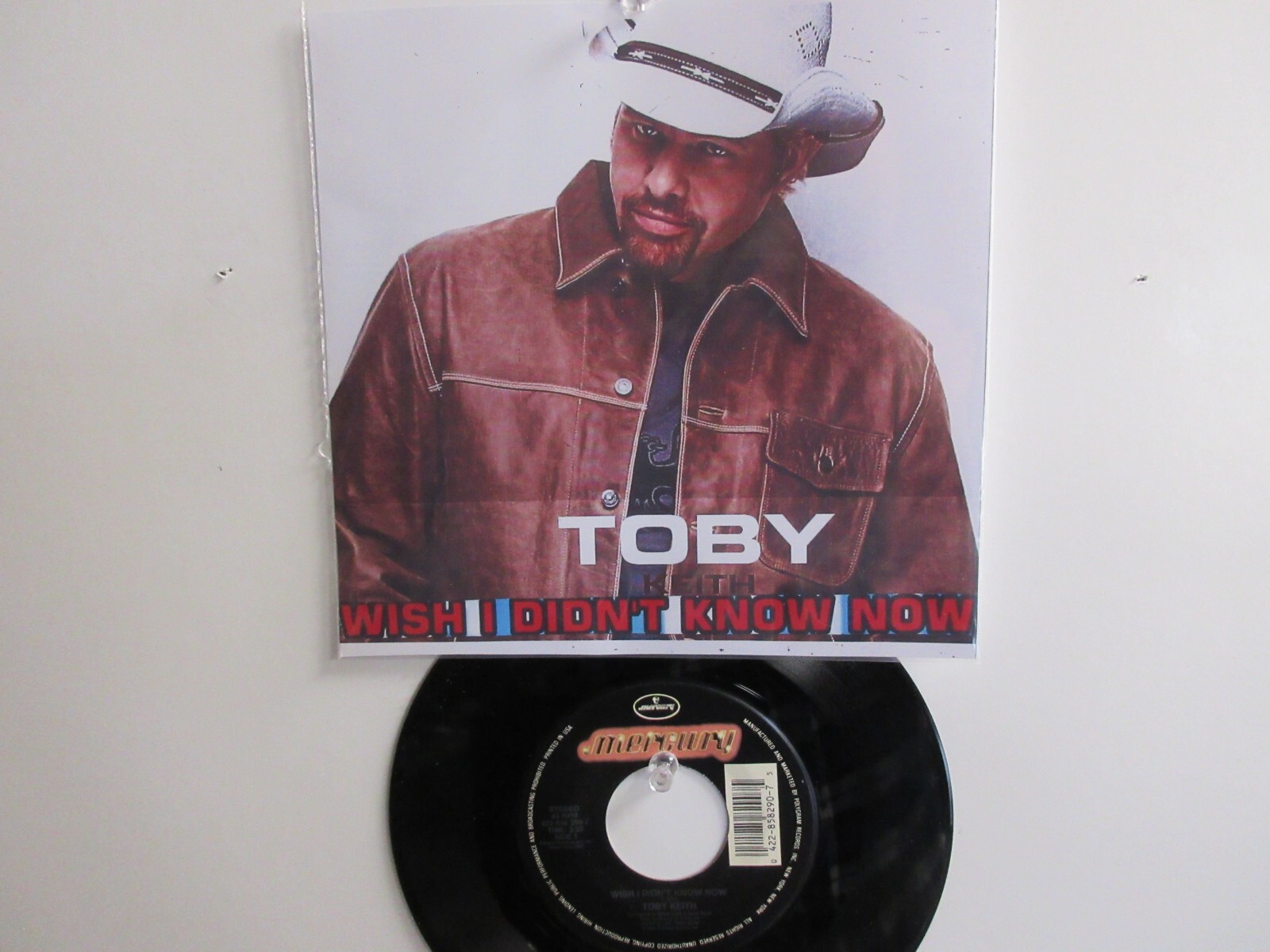 💥’ TOBY KEITH ‘ HIT 45 + PICTURE [WISH I DIDN’T KNOW NOW] 1994 !💥