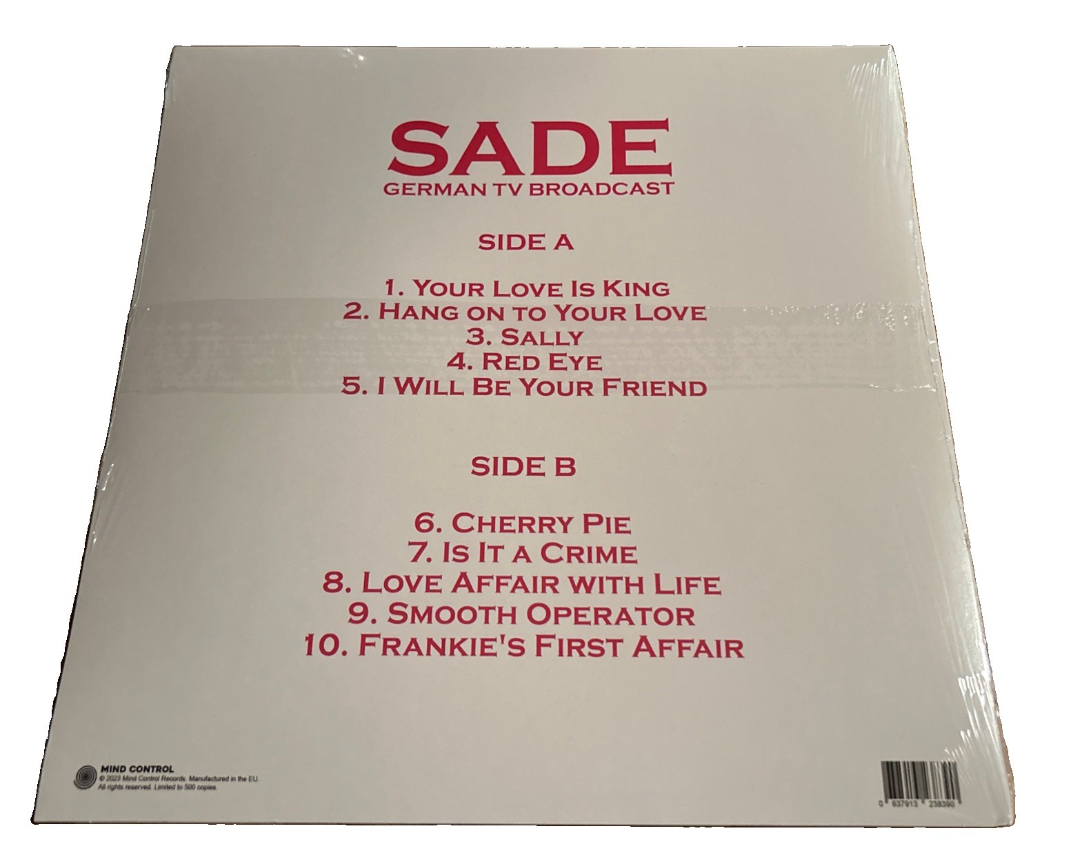 Sade – German TV Broadcast Vinyl Record New