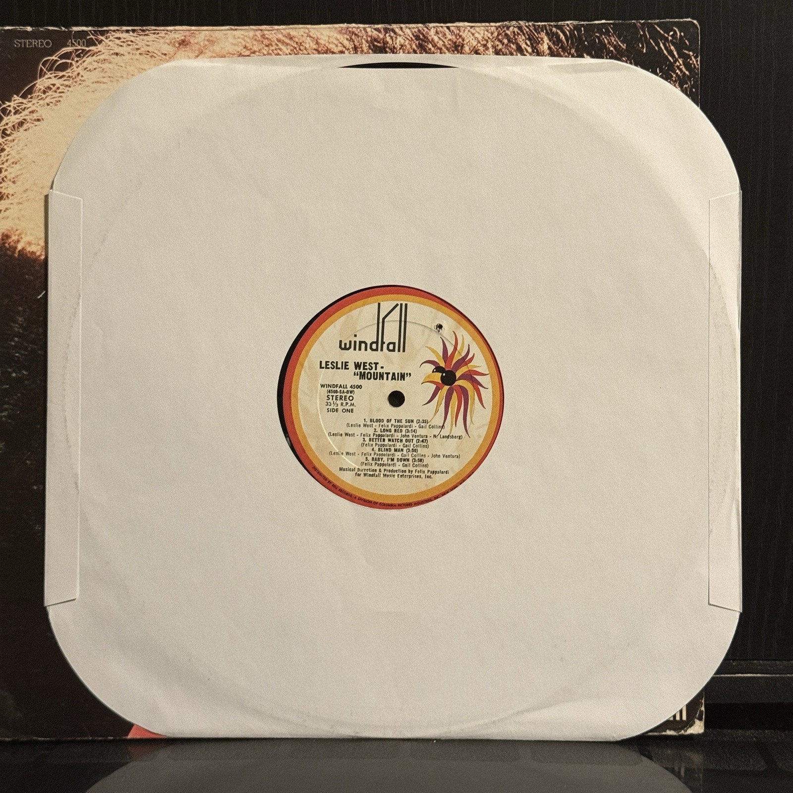 LESLIE WEST Mountain 1969 Windfall 1st Press BOB LUDWIG (RL SS) 4500 VG+