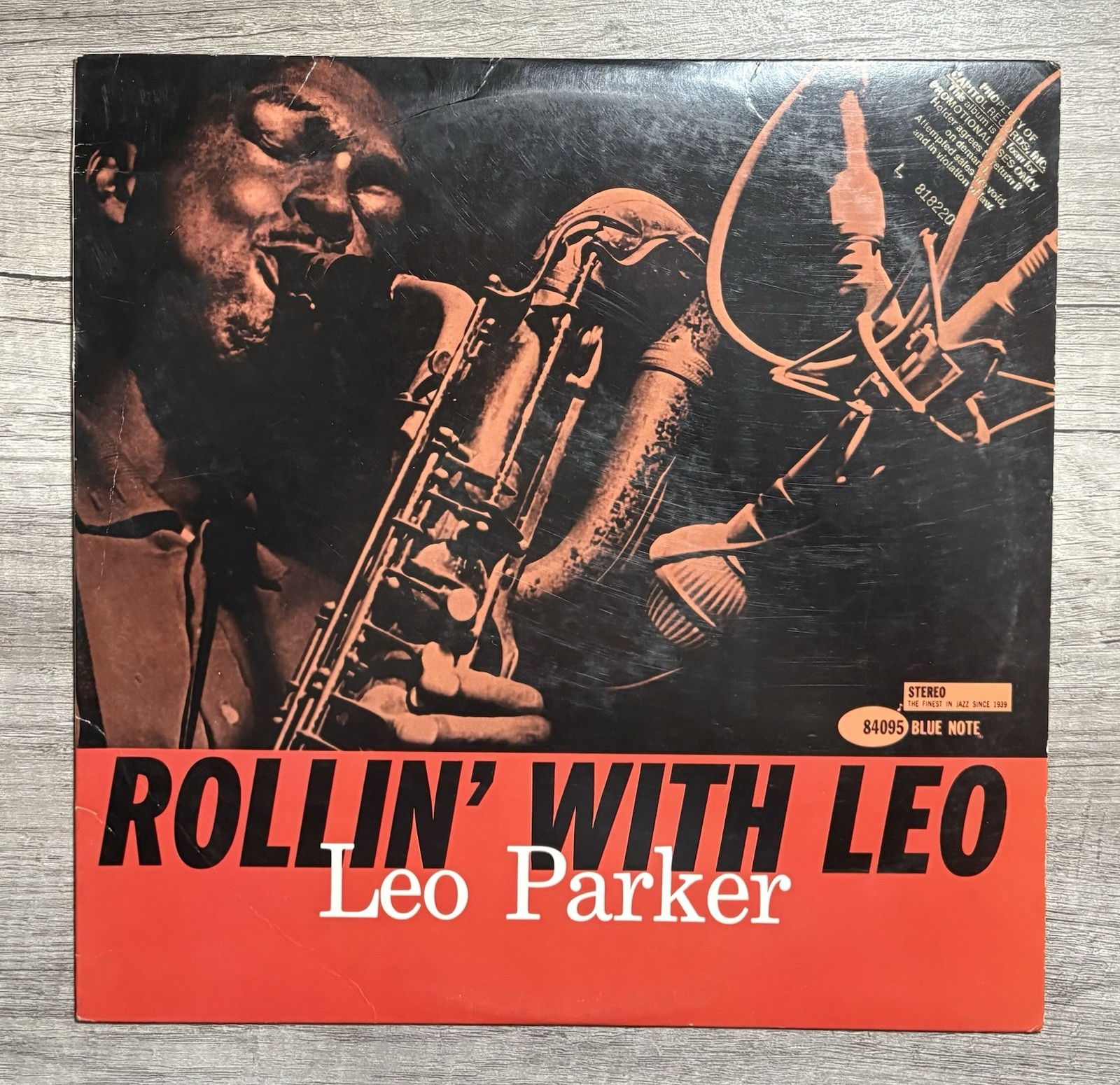 Leo Parker – Rollin’ with Leo – Blue Note Vinyl LP – BST 84095 – Promo – 1986
