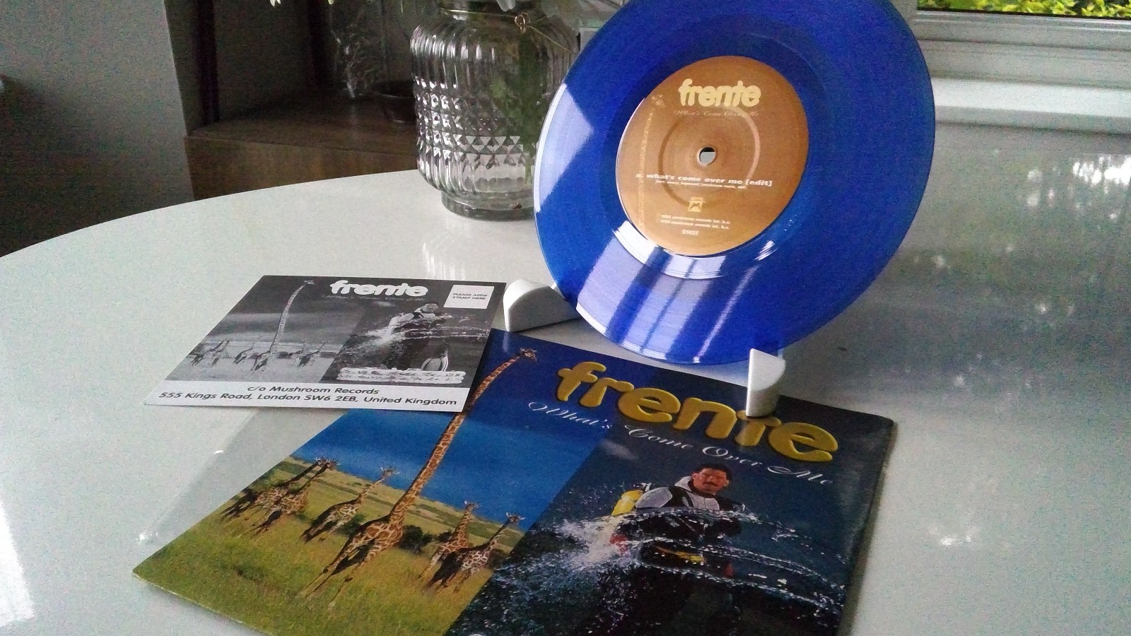 frente whats come over me blue vinyl 7 inch 45 mushroom records 1996pic slv