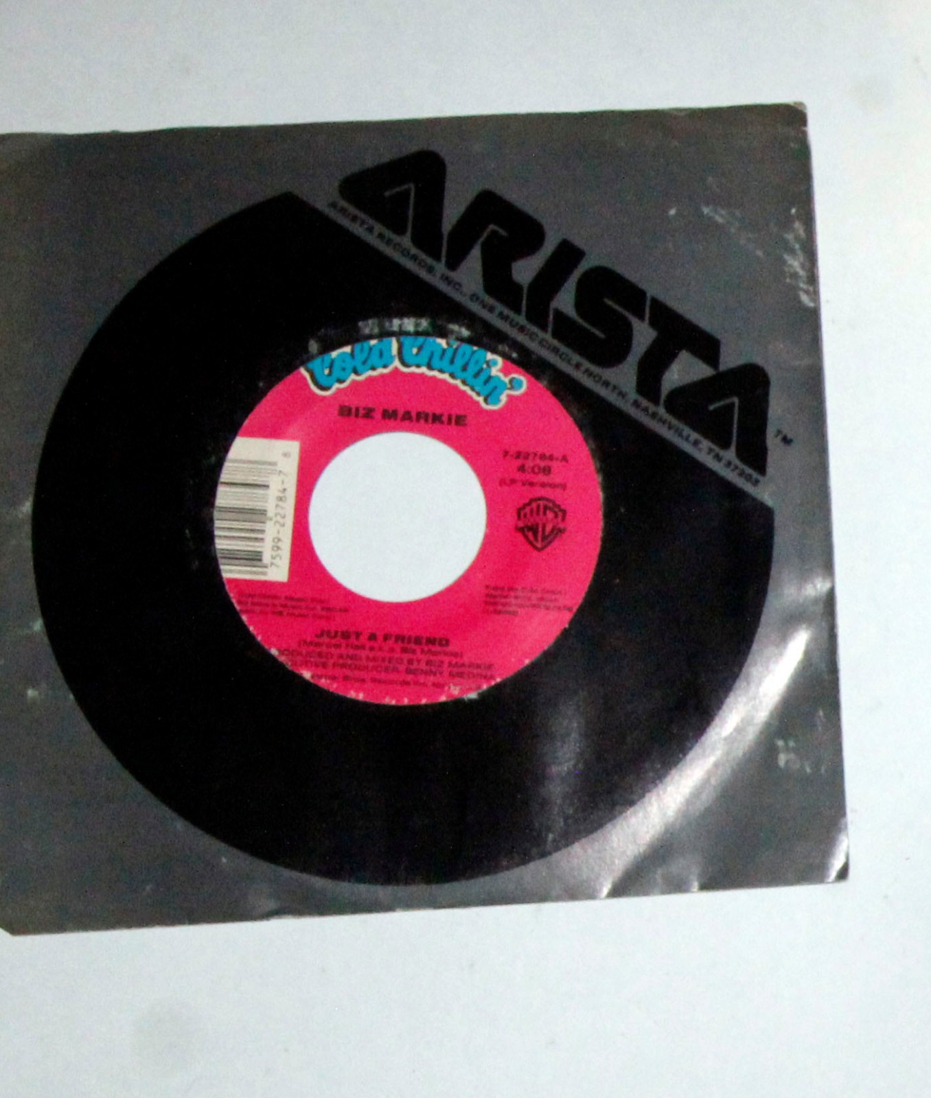 Biz Markie – Just A Friend / Instrumental Cold Chillin’ – 1989 7″ 45 NEAR MINT