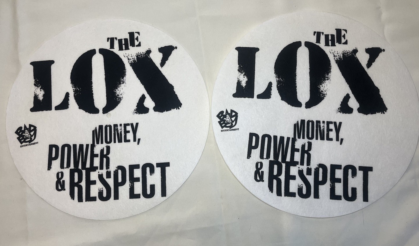 Original Vintage Bad Boy Entertainment DJ Slip Mat The Lox Money, Power, Respect