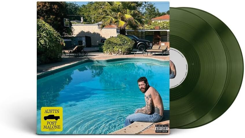 Post Malone Austin Double Vinyl LP Colored Green New And Sealed