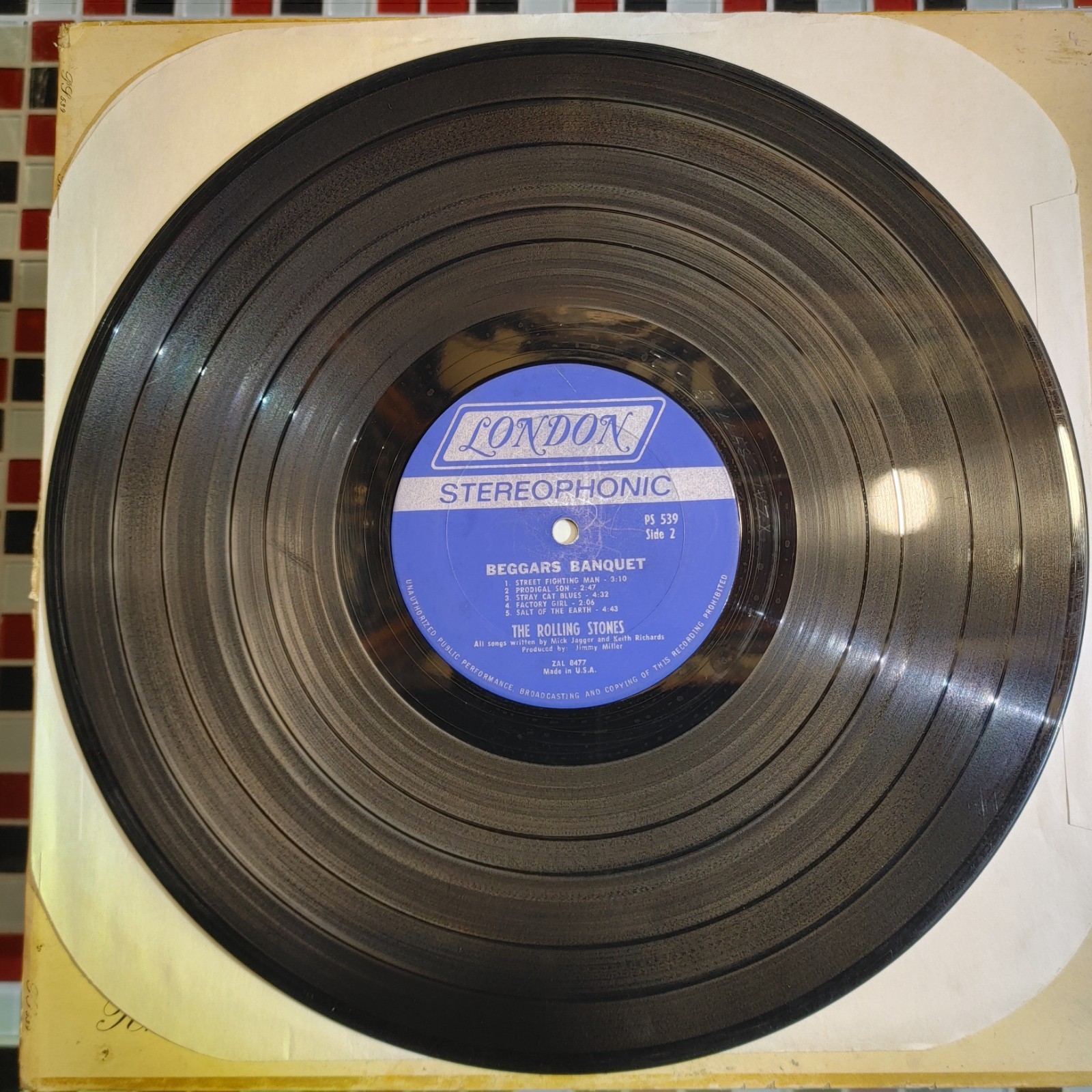 The Rolling Stones ~ Beggars Banquet ~ London PS 539 LP Stereo Vinyl Record