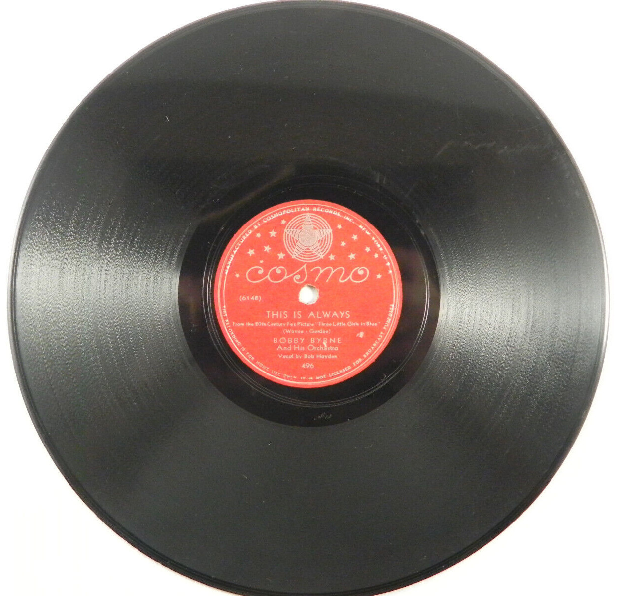 Bobby Byrne – This Is Always / Linger In My Arms ~ 1946 Cosmo 496 Jazz Pop