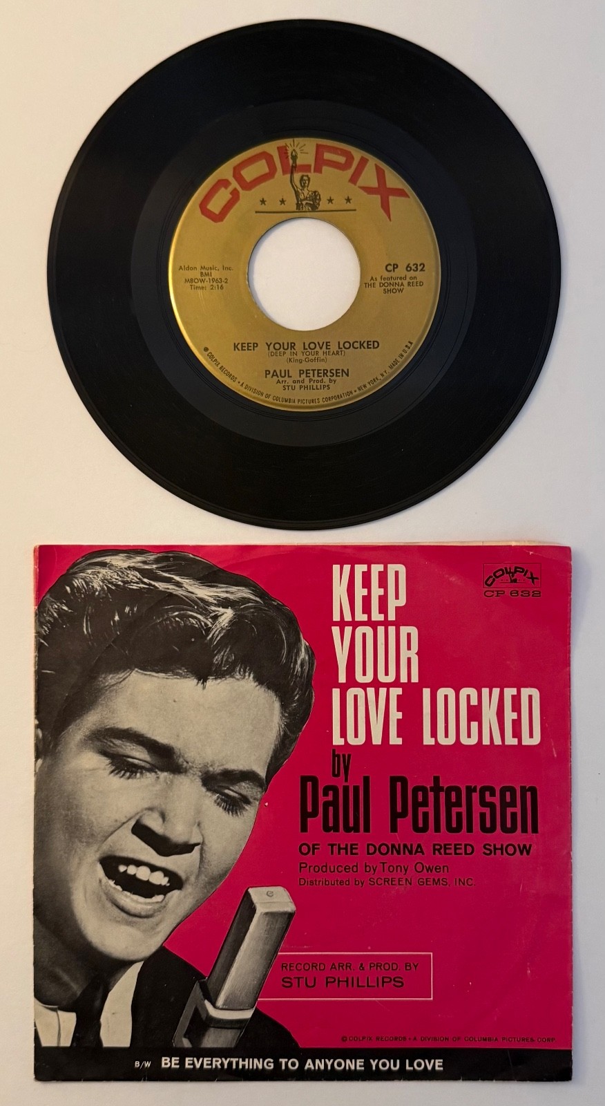 PAUL PETERSON Keep Your Love Locked 1962 COLPIX 45+RARE PICTURE SLEEVE Teen