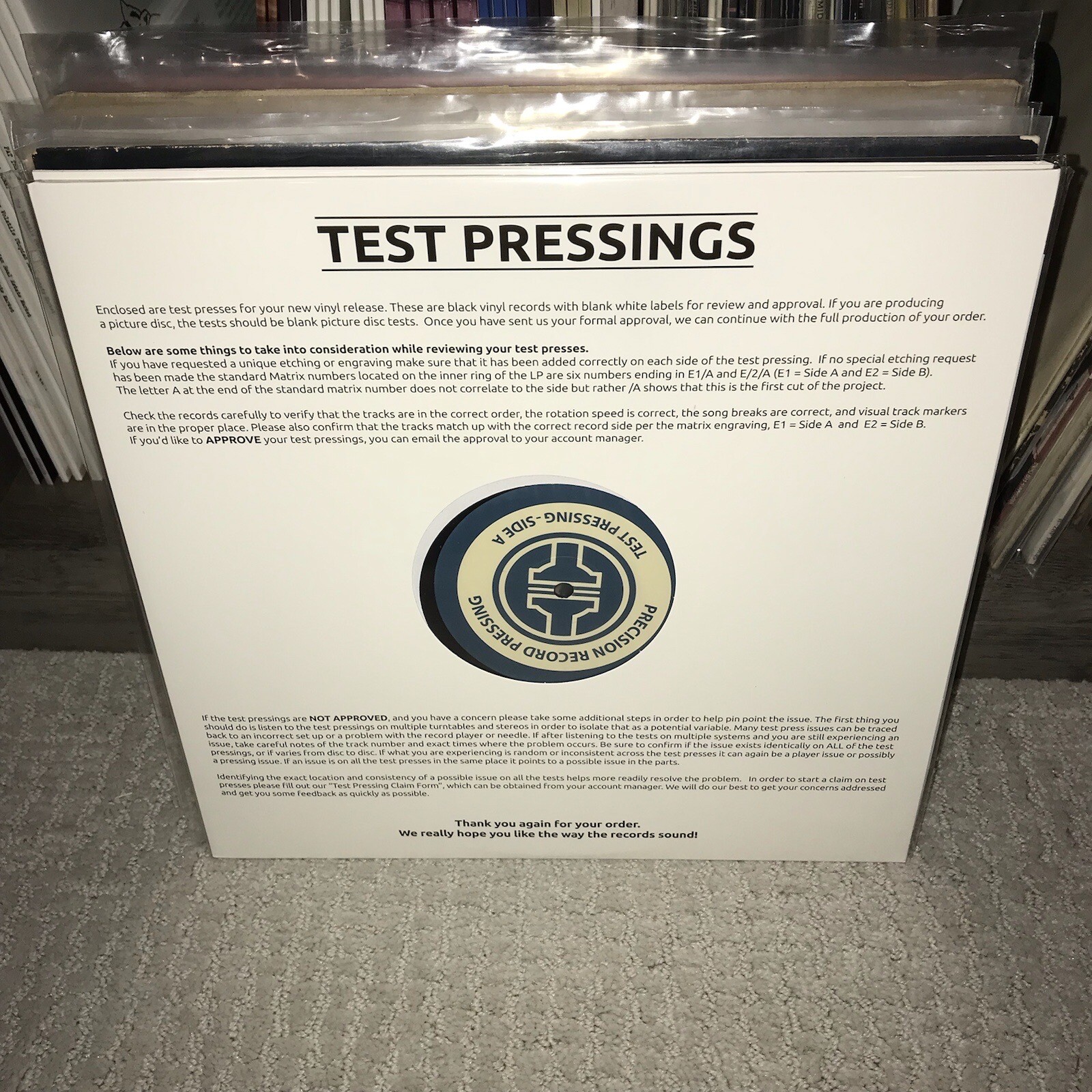 TEST PRESSING Theory of a Deadman Gasoline Vinyl Nickelback 3 Doors Down Seether