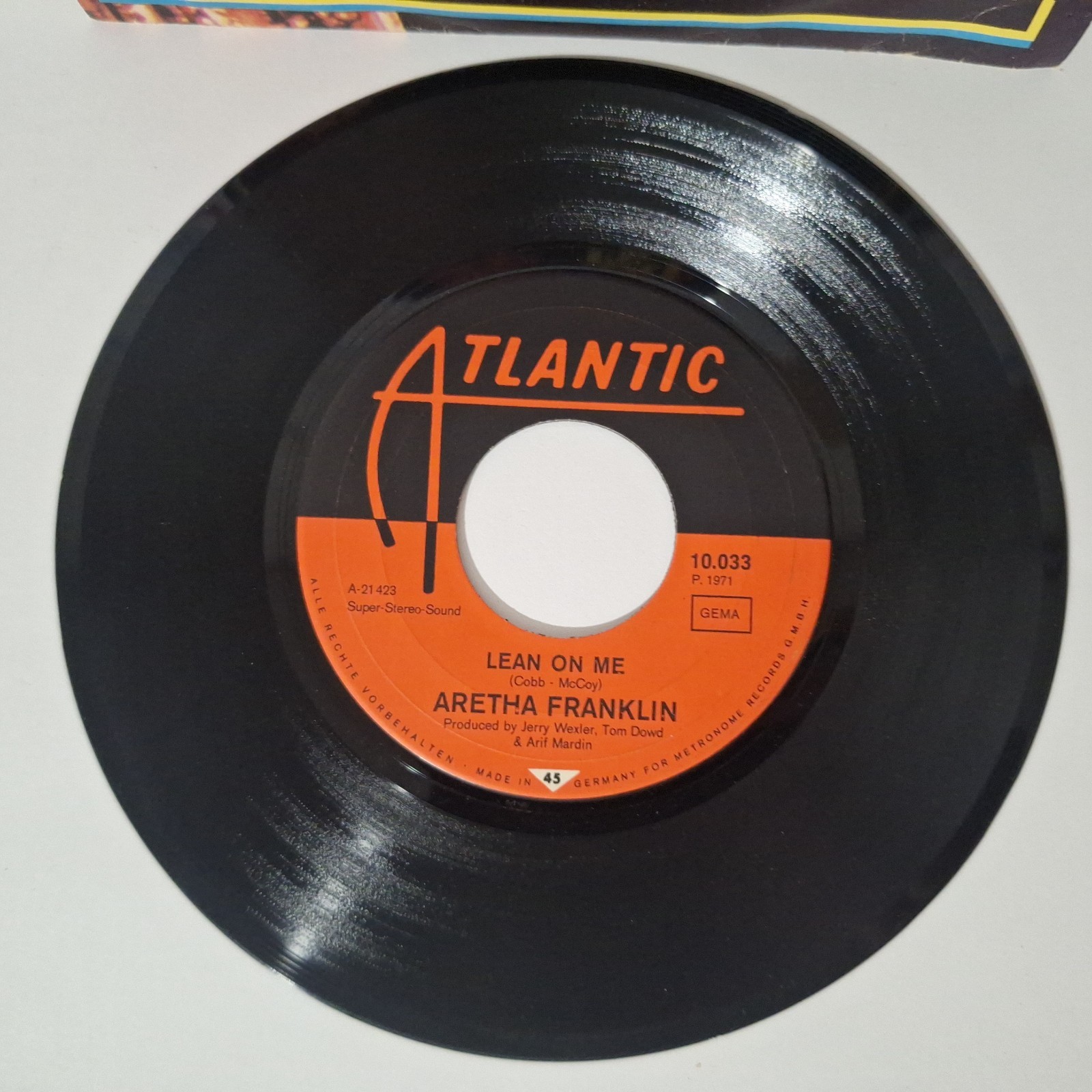 Aretha Franklin Spanish Harlem Lean On Me Vinyl 70s Soul Atlantic ATL 10 033 Sle