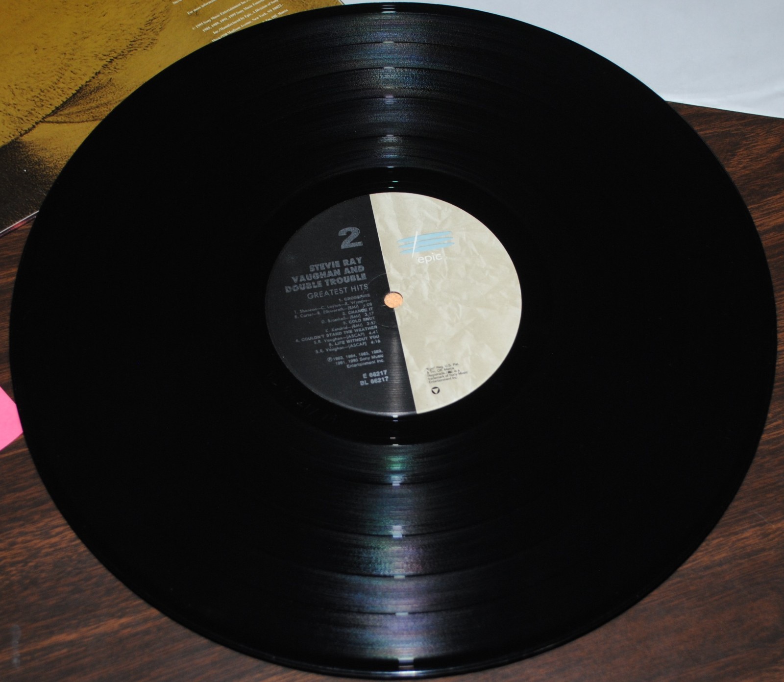 Stevie Ray Vaughan~Greatest Hits~MEGA RARE!! 1995 Original Epic (EX) LP~Tested!!