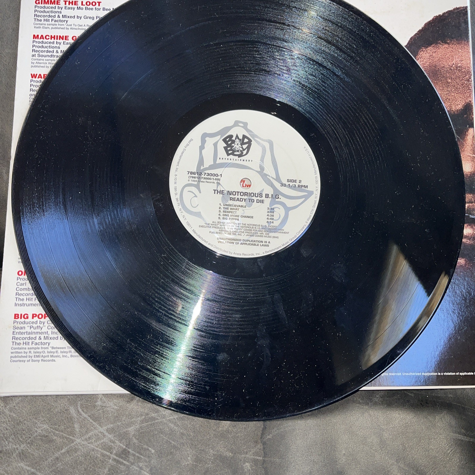 THE NOTORIOUS B.I.G. Ready To Die 1994 PROMO gold stamp 1ST PRESS U.S. LP
