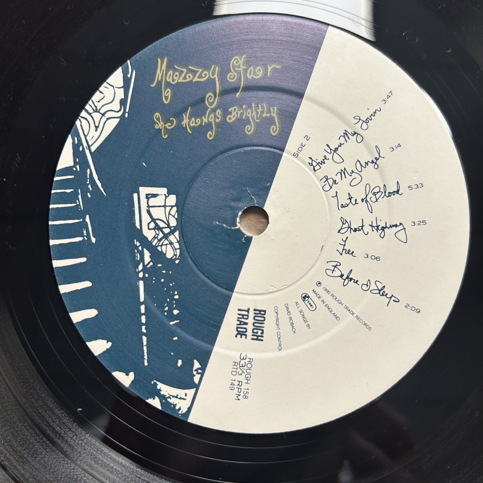 MAZZY STAR She Hangs Brightly ROUGH TRADE 158 UK 1990 VINYL LP SUPERB