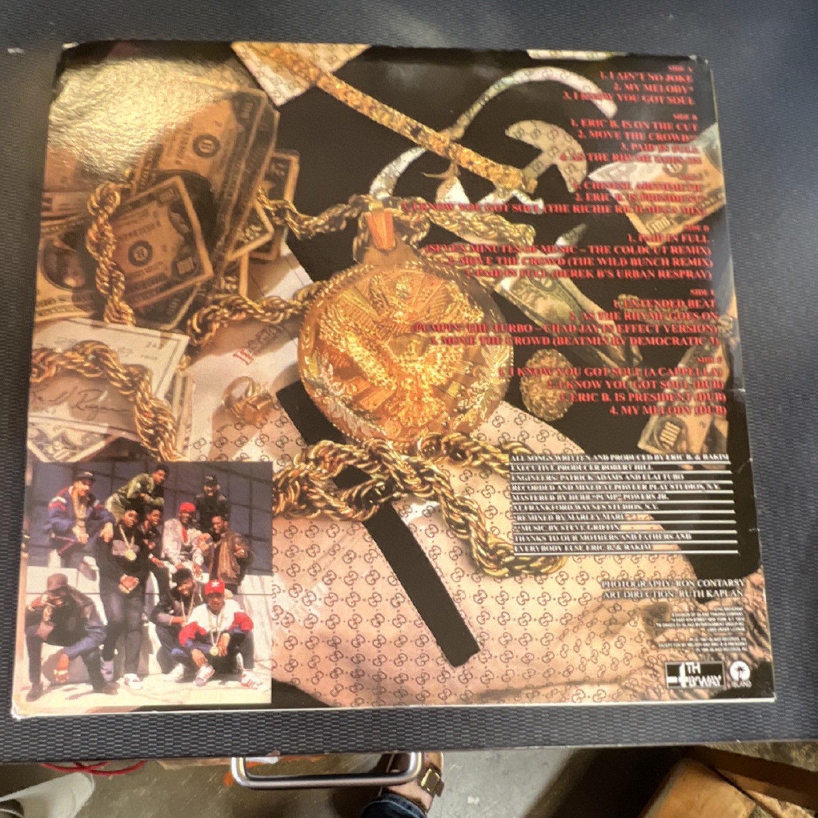 Eric B. & Rakim Paid in Full Platinum Limited Edition Clear Colored Vinyl LP 12″