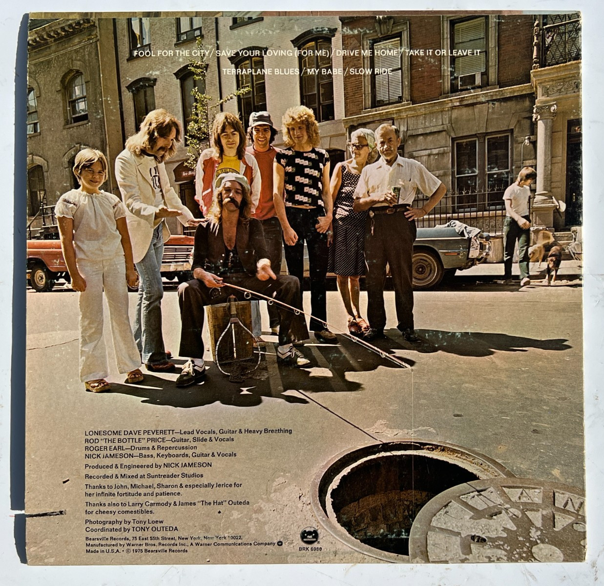 FOGHAT FOOL FOR THE CITY USED LP VINYL RECORD