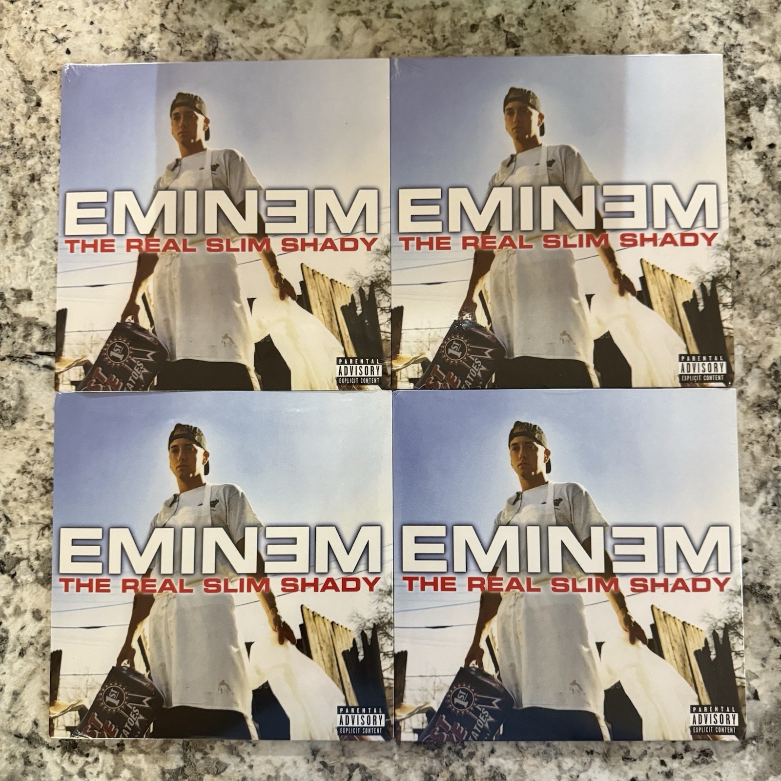 Lot of 4 Eminem The Real Slim Shady Bleach Blonde 7″ Vinyl Record 45 RPM Rare
