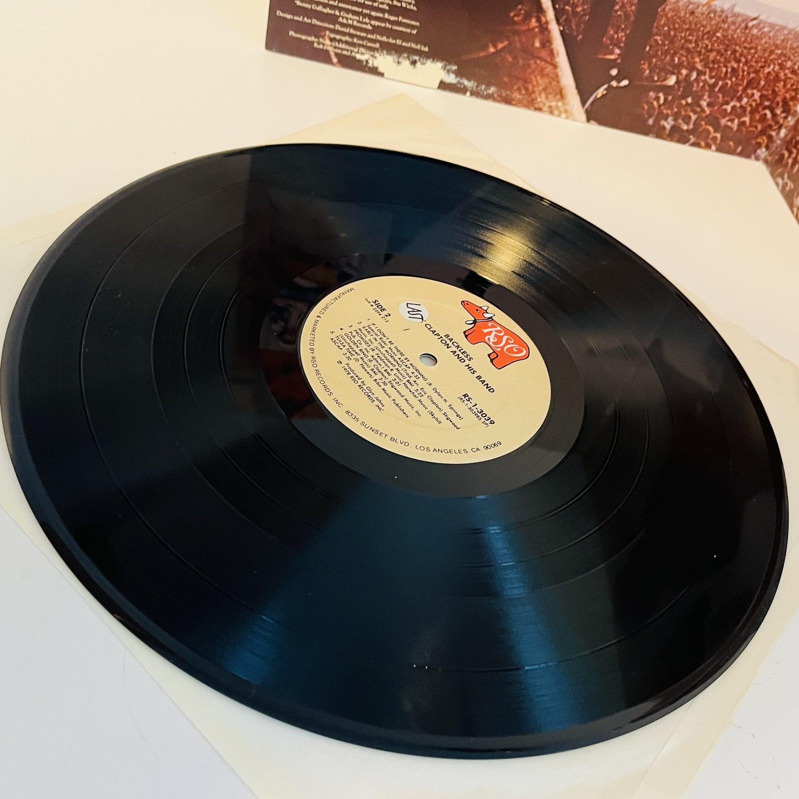 Eric Clapton Backless 12″ Black Vinyl LP 1978 USA Blues Classic Rock Vintage