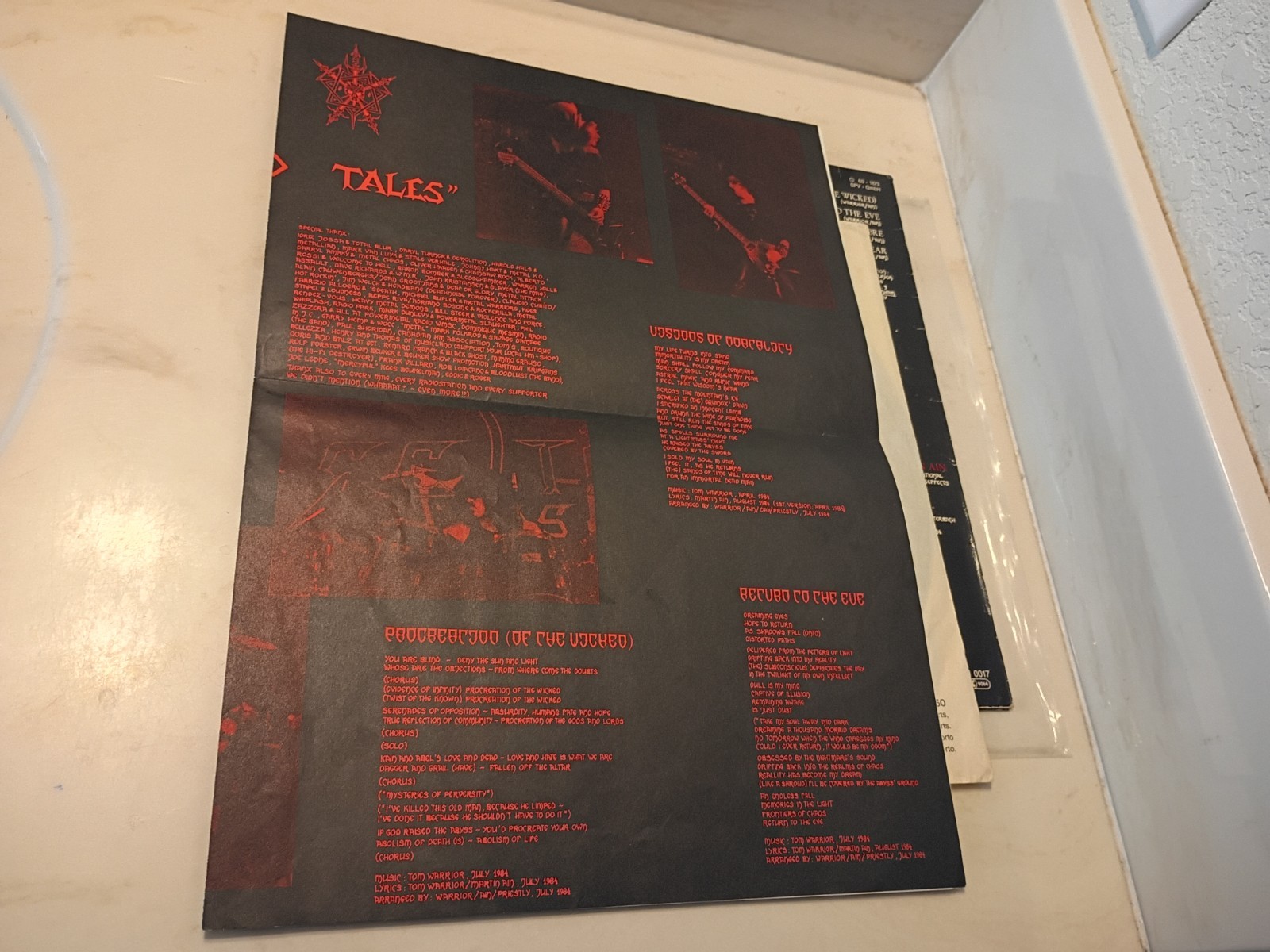 CELTIC FROST MORBID TALES LP 1984 NOISE RECORDS N 0017 W/POSTER & INNER METAL
