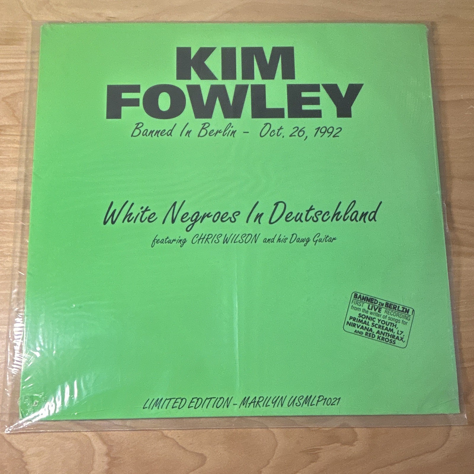 Kim Fowley Banned In Berlin Oct. 26 1992 12″ LP LIVE LIMITED EDITION SEALED Rare