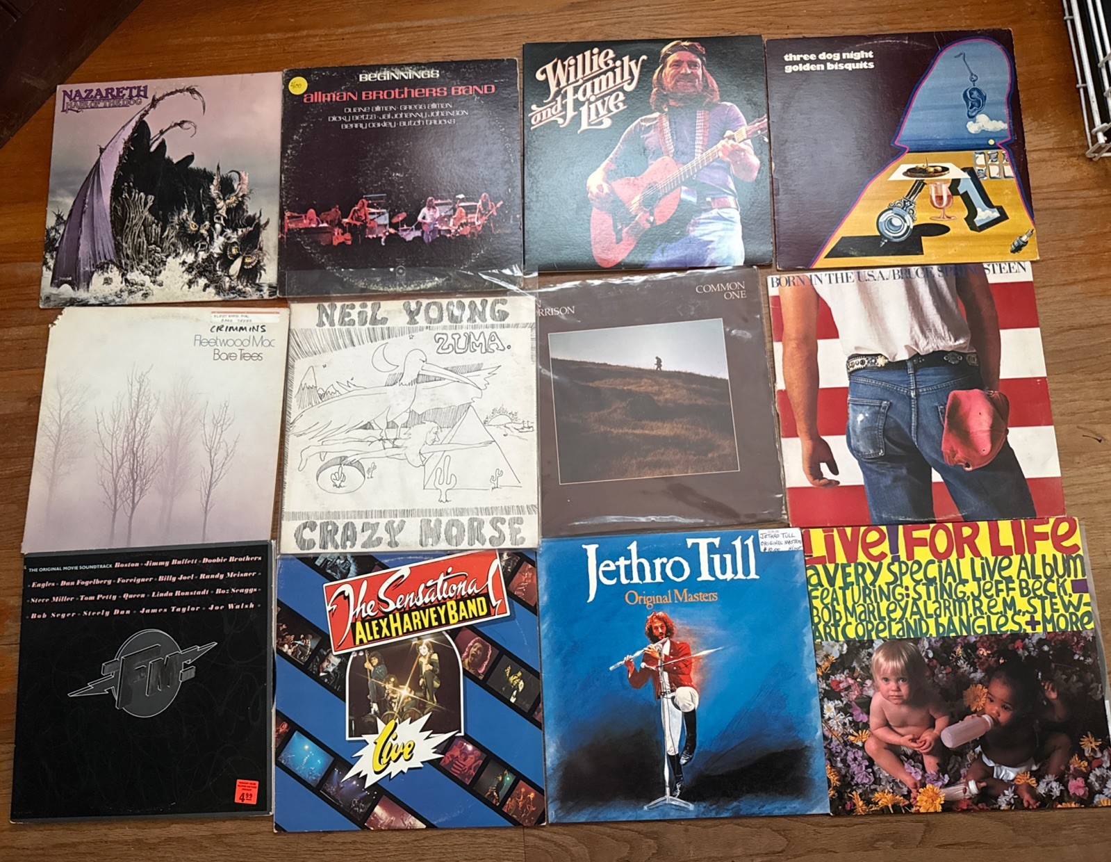 Lot Of 12- 1970’s 1980’s Classic Rock Vinyl Records LP’s Neil Young Van Morrison