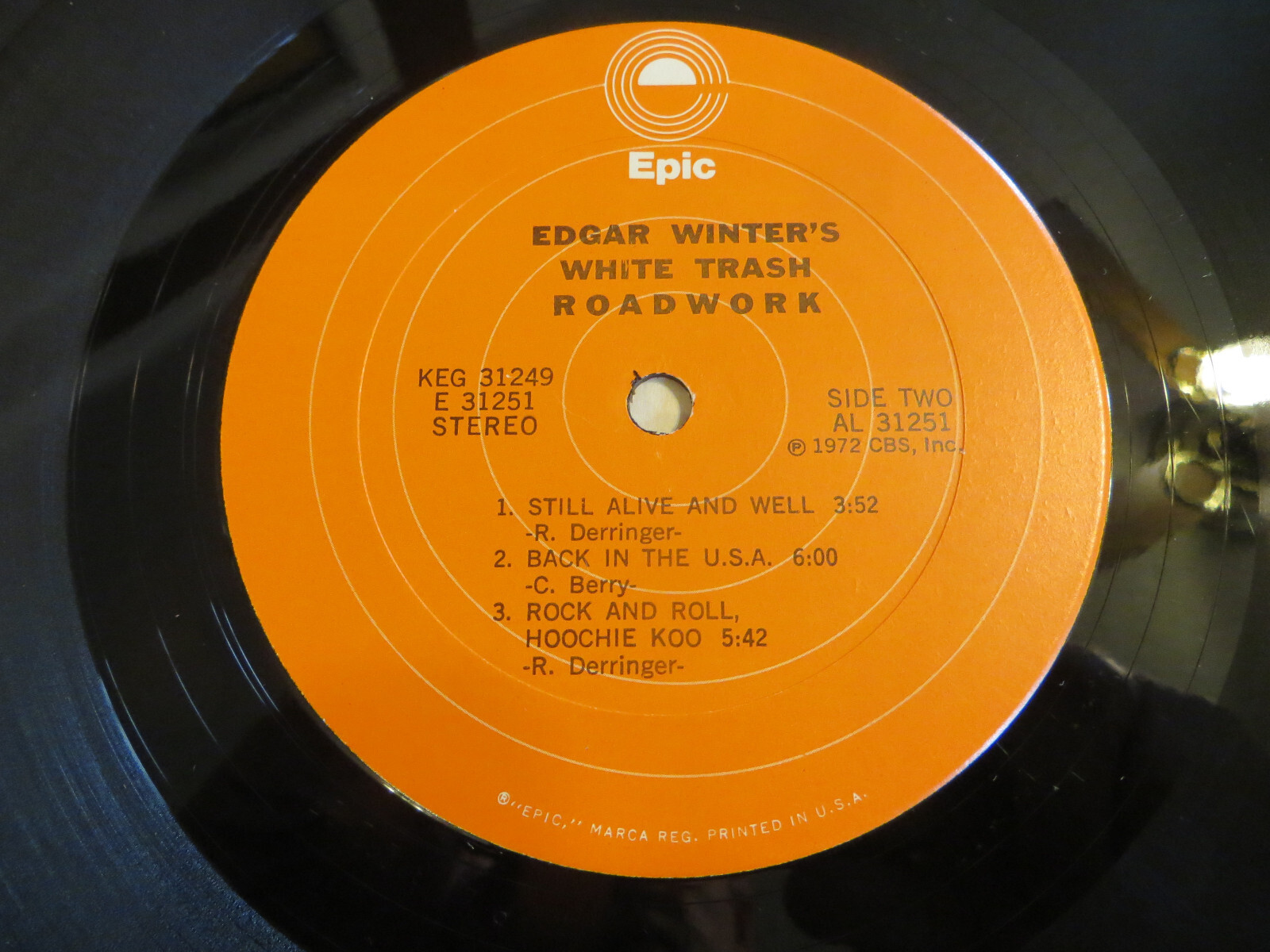 Edgar Winter’s White Trash – Roadwork – 2xLP 1972 Epic – Blues Rock,Pitman Press