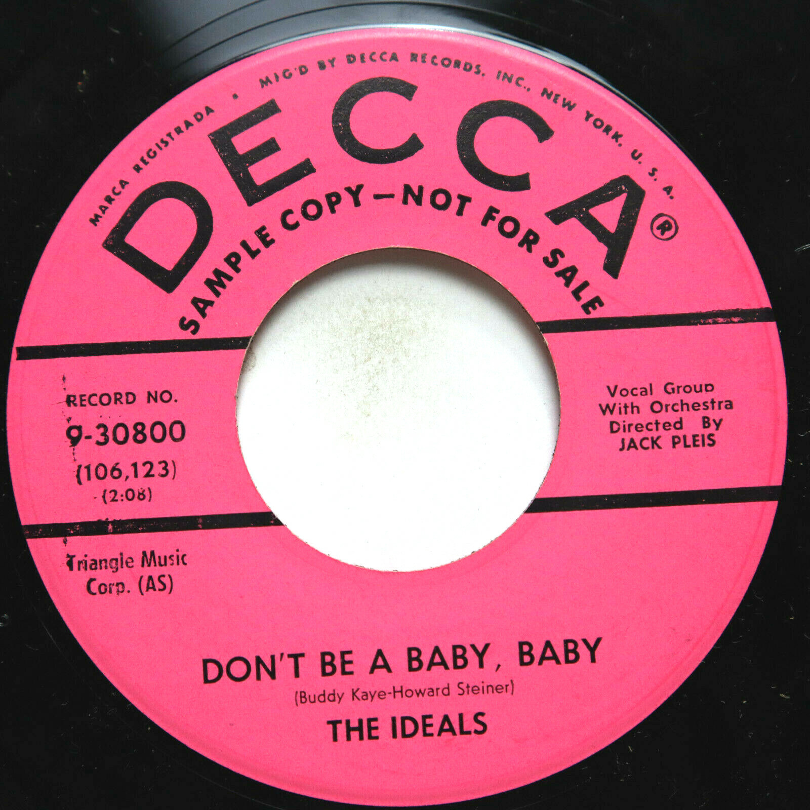 IDEALS – DON’T BE A BABY, BABY/ IVY LEAGUE LOVER (PROMO) – DOO WOP 45