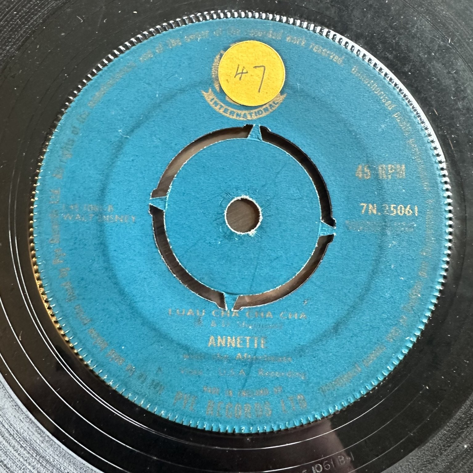 Annette – Pineapple Princess 7″ Single 1960 Pye Records Pop 45 RPM