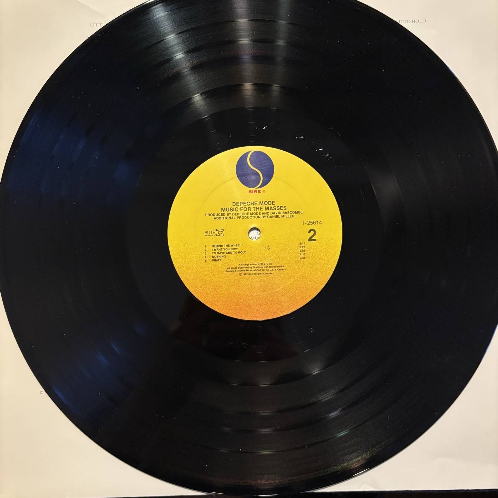 Depeche Mode Music For The Masses GOLD STAMP PROMO VINYL First Edition USA Sire