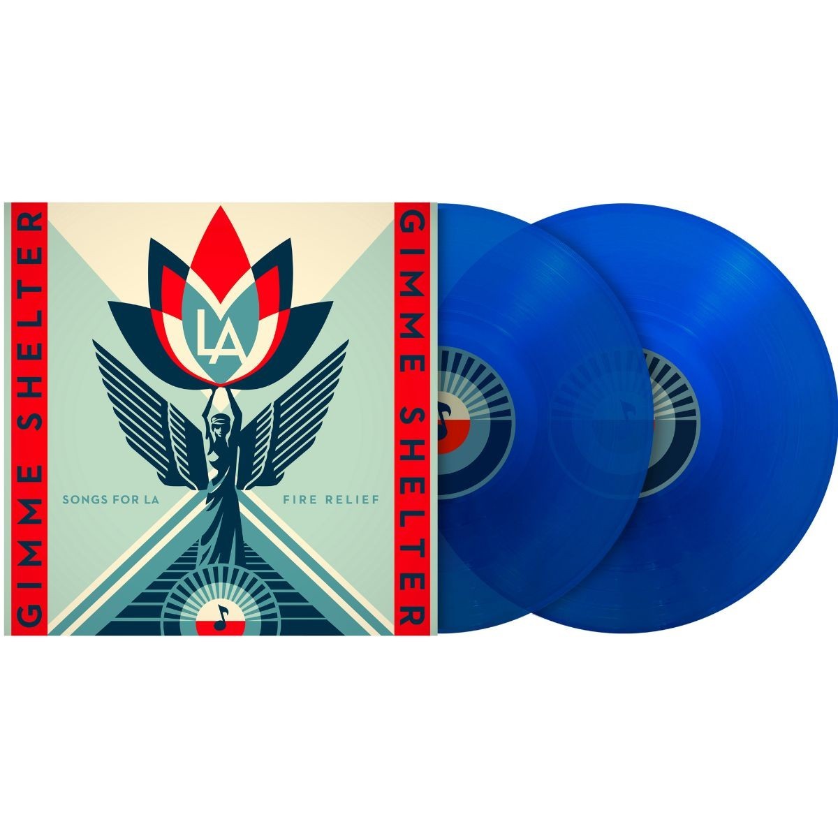 Gimme Shelter: Songs for LA Fire Relief (Benefit) 2-LP Blue Vinyl Shepard Fairey