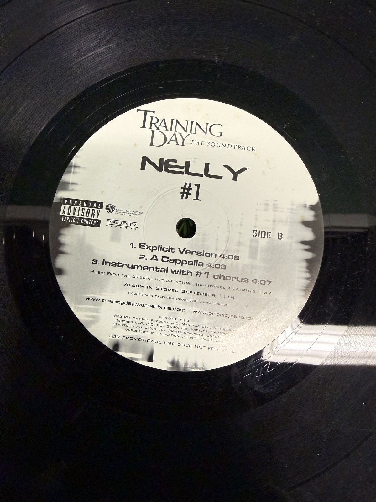 Nelly #1 Training Day Soundtrack Promo 12″ Vinyl SPRO-81393 Priority Records