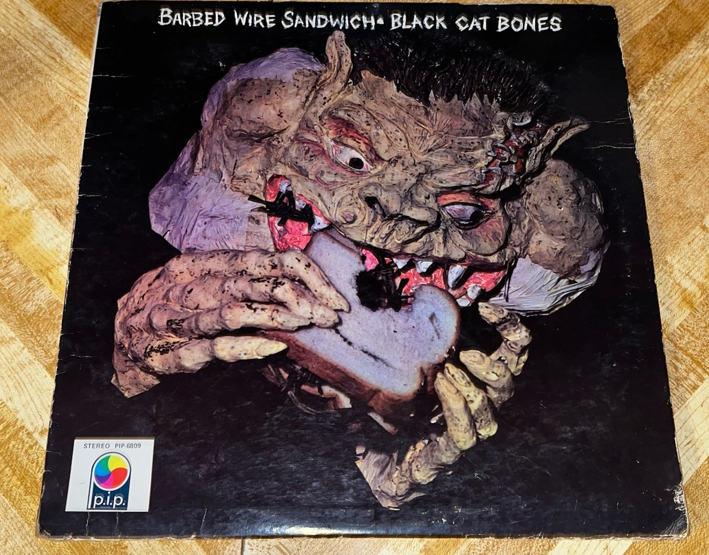 Black Cat Bones – Barbed Wire Sandwich LP Vinyl Record PIP 6809 1970 Blues Rock