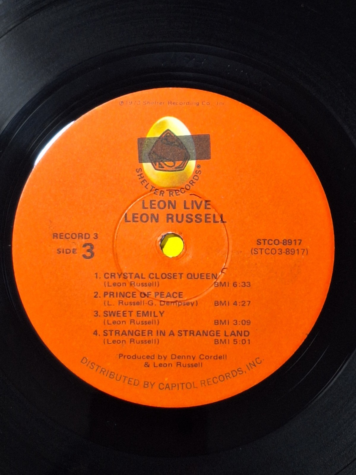 Leon Russell~Leon Live 1973 3xLP Vinyl STCO-8917 Shelter Trifold EX~ PLAYS GREAT