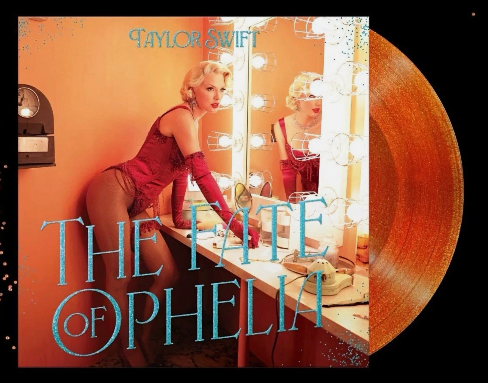 Taylor Swift The Fate of Ophelia LP Orange Glitter 7″ Vinyl LP Record NEW SEALED