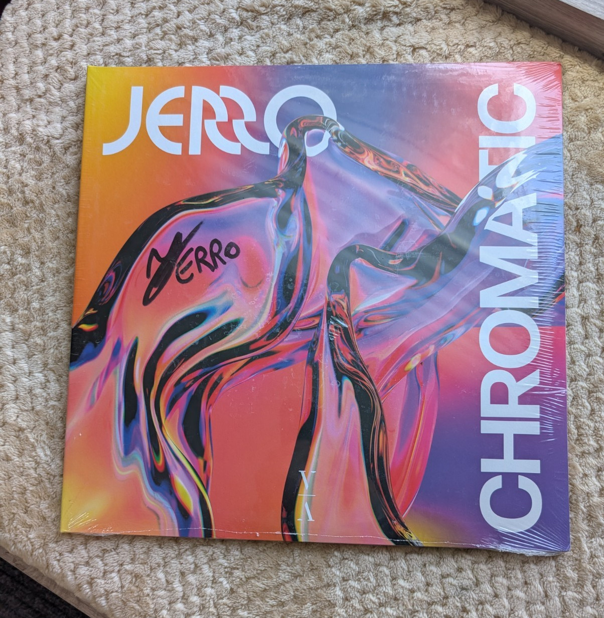 SIGNED Jerro Chromatic Multicolor Vinyl LP Sealed Record Album Cardboard Sleeve