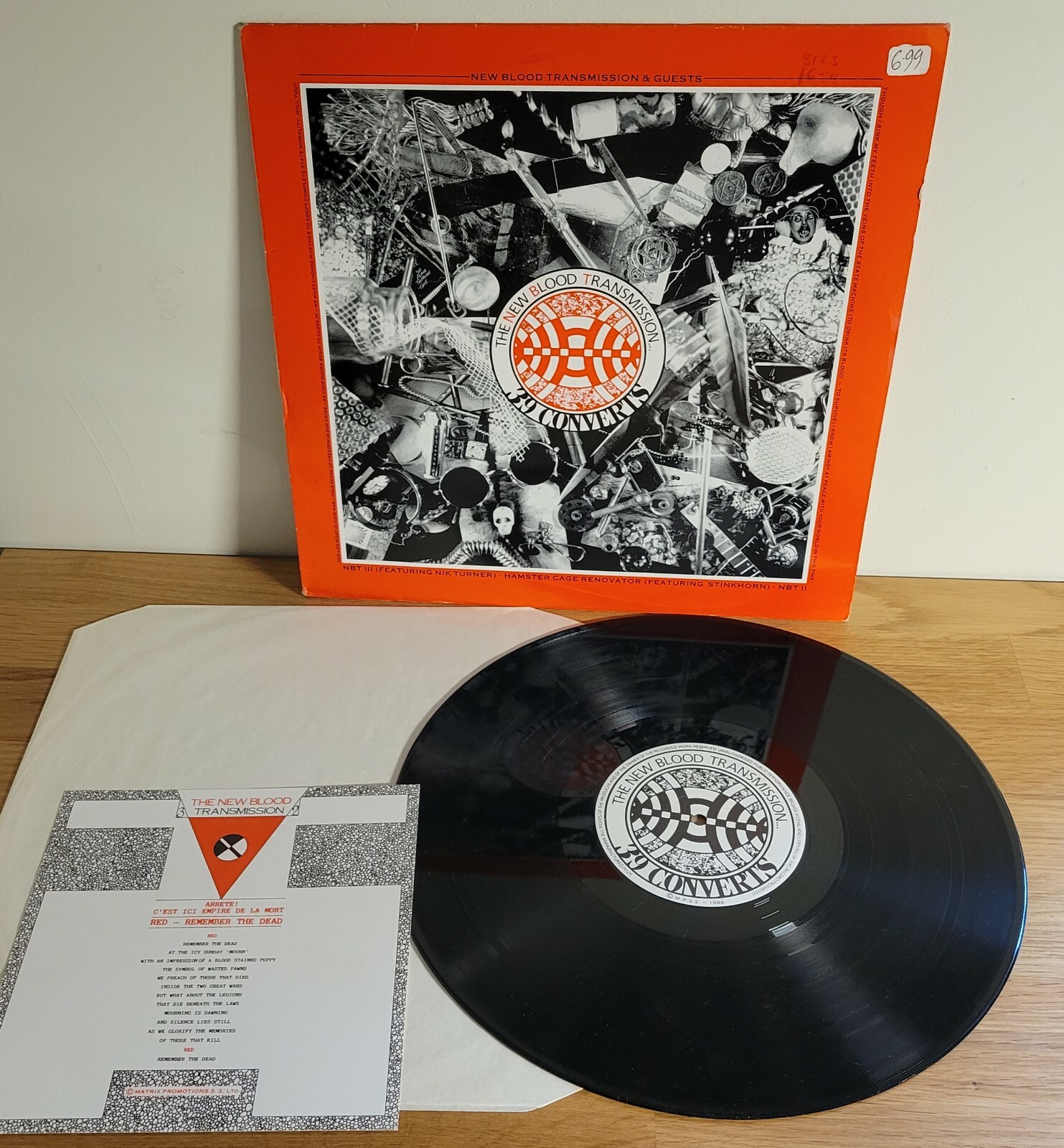 The New Blood Transmission 39 Converters 1988 Matrix Production UK Pressing