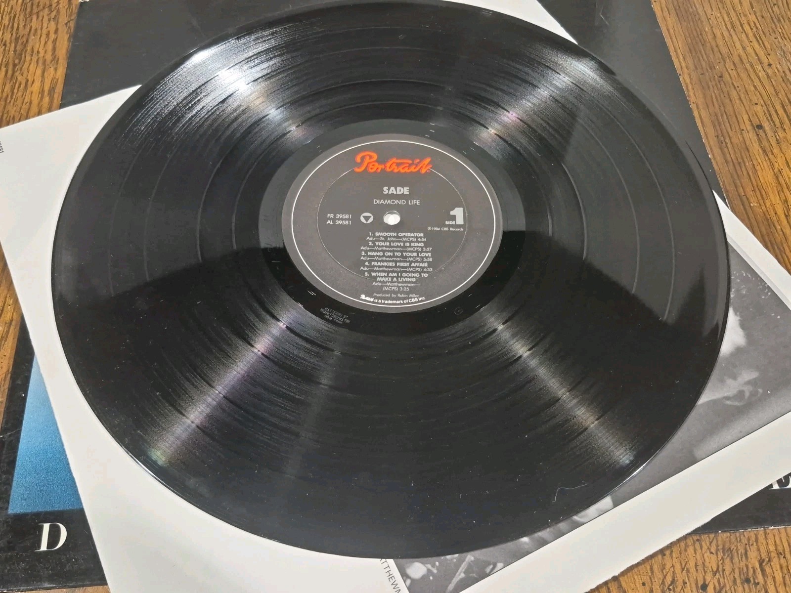 Sade Diamond Life LP Vinyl Record 1985 Portrait FR 39581