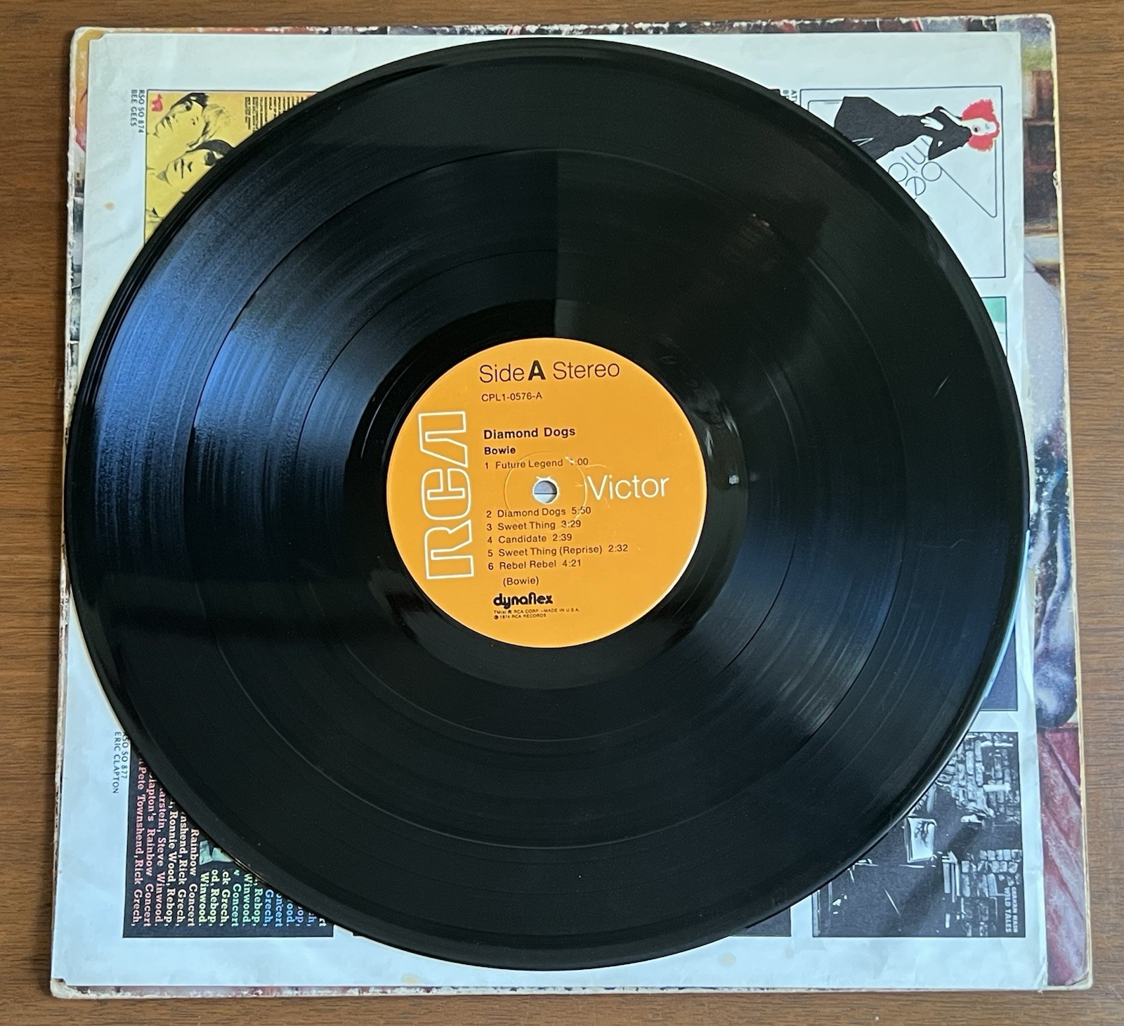 David Bowie Diamond Dogs Vinyl LP 1974 RCA CPL1-0576 Glam Rock Flexidisc