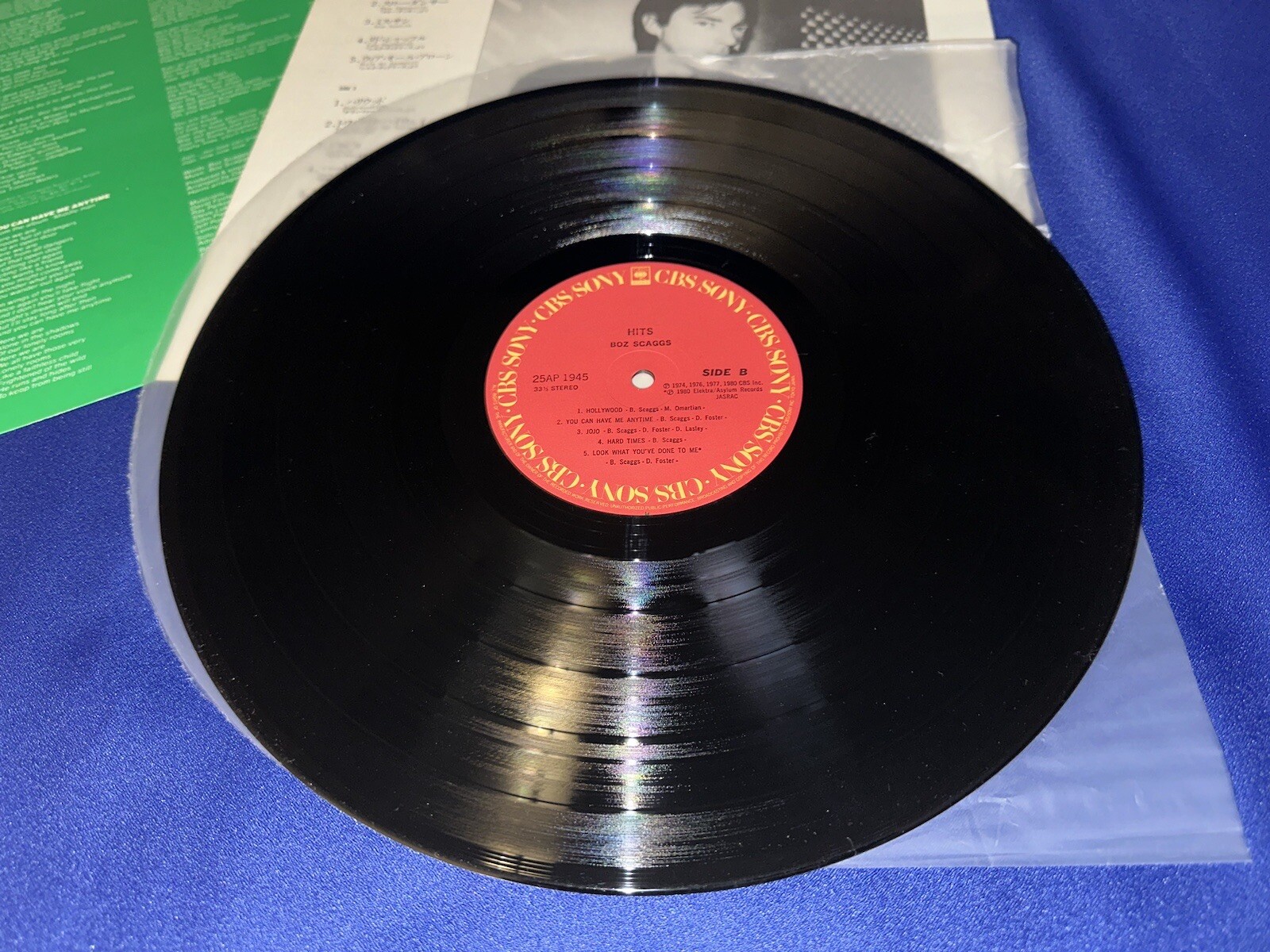 BOZ SCAGGS “HITS” PROMO Japan 1st Press in Shrink Obi Audiophile Top Shelf NM