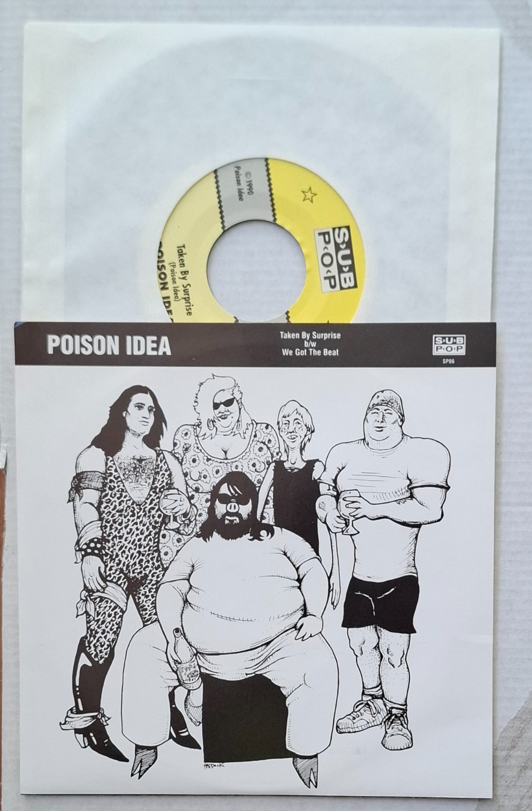 POISON IDEA TAKEN BY SURPRISE RARE 1990 US SUBPOP LABEL P/S SINGLE